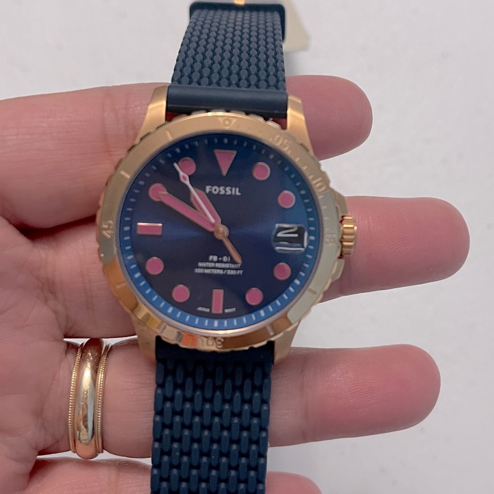 Fossil Blue and Pink Watch